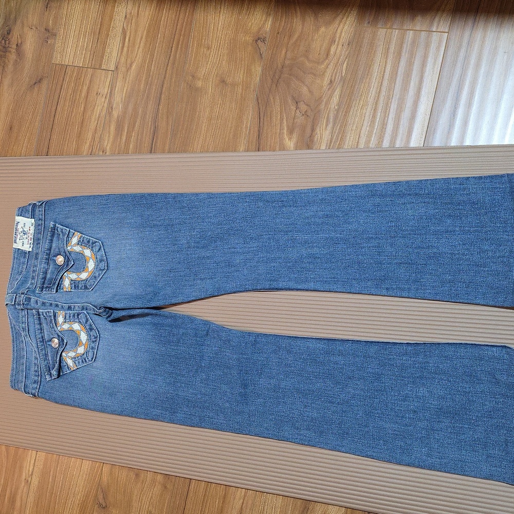 True Religion Blue Flare Wide Leg Jeans, Inseem 30